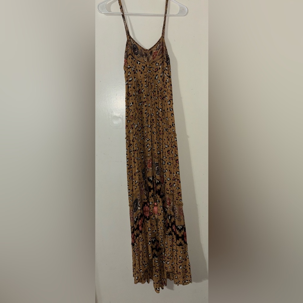 Anthropologie Z&L leopard maxi dress